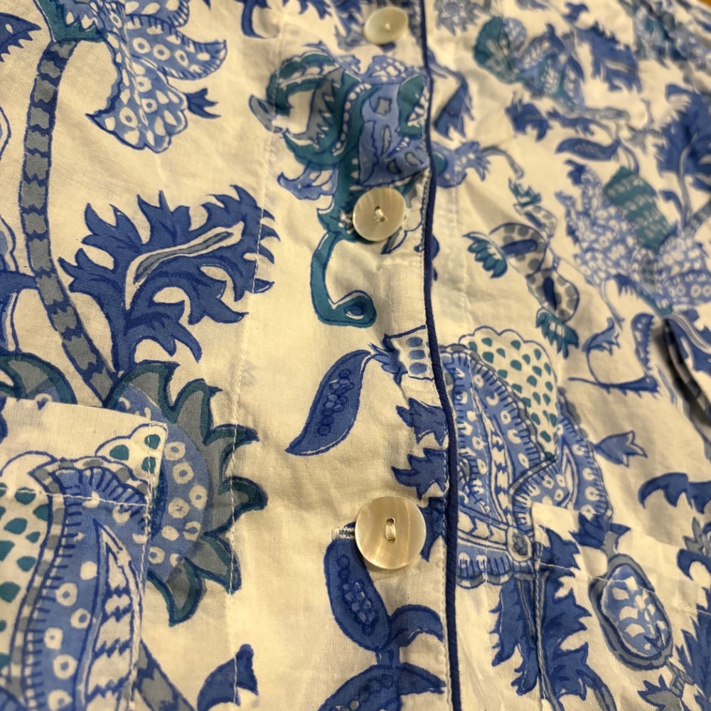 Roberta Roller Rabbit Long Sleeve Button Down Paj… - image 2